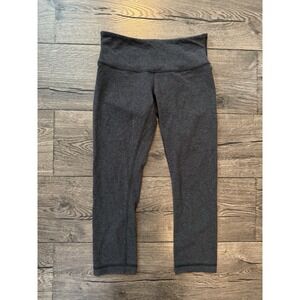 Lululemon Leggings Womens 4 Gray Wunder Under Cropped Yoga Pants 20"